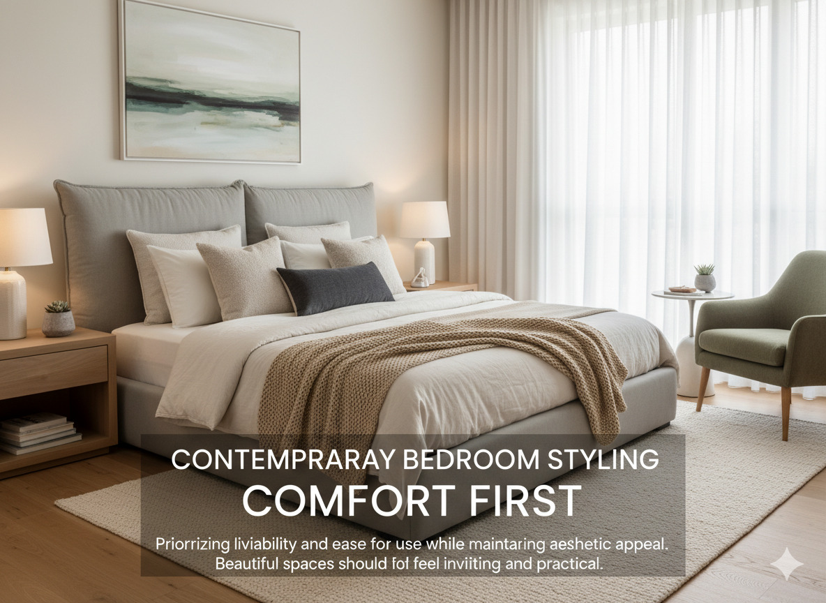 Contemporary bedroom styling